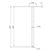 Vivid Ceiling Phoenix Arm Only 450mm - Brushed Nickel